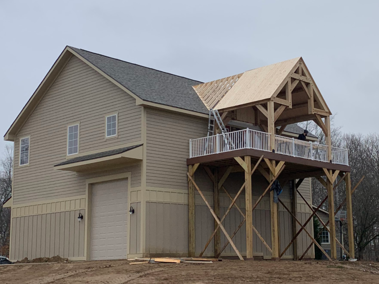 Covered Porch in Progress